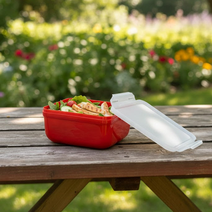 2Pcs Twin Pack Food Containers – Space Saving Design, Kitchen Accessories 