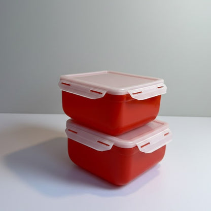 2Pcs Twin Storage Containers – Airtight & Fresh, Kitchen Accessories 