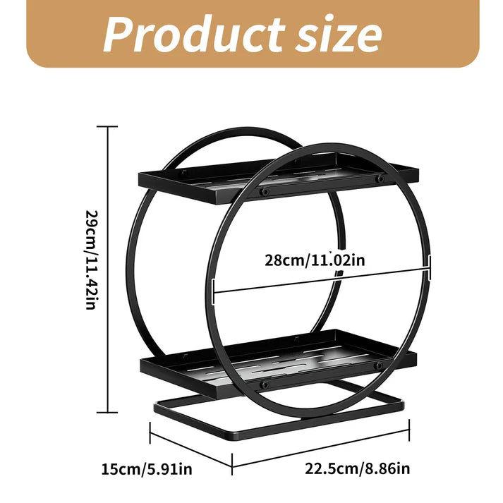  2 Layer Round Storage Rack
