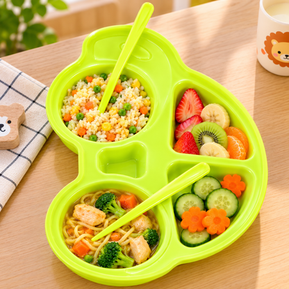 Cartoon Car Kids Plate Divided Meal Tray For Toddlers