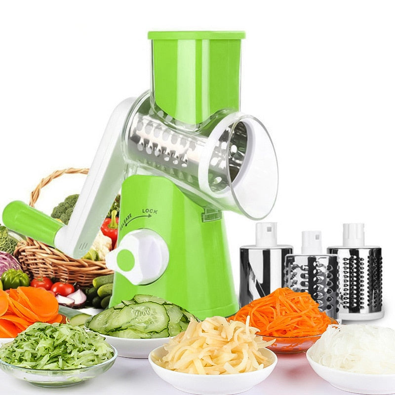 3 in 1 Manual Tabletop Drum Grater