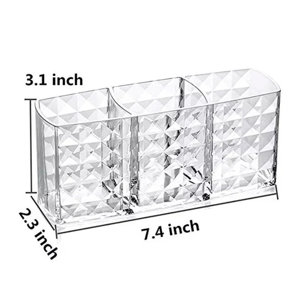 3-Tier Style Acrylic Brush Organizer – Compact Makeup Storage Holder