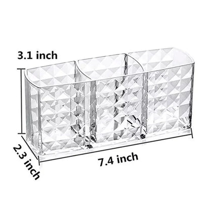 3-Tier Style Acrylic Brush Organizer – Compact Makeup Storage Holder