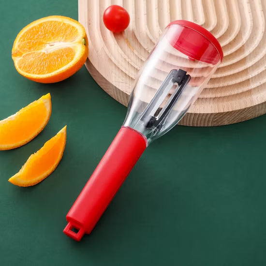 Household Fruit & Vegetable Peeler With Attached Container