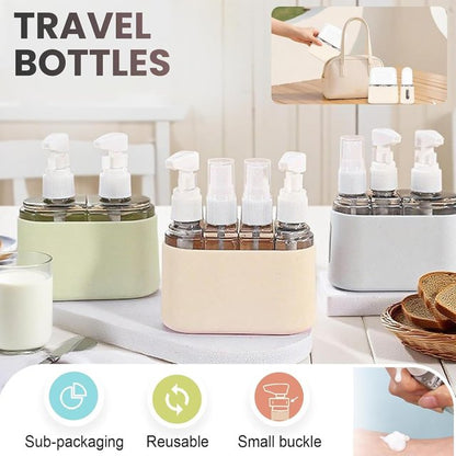 4 In 1 Mini Shampoo Dispenser Set Portable Travel Bottle Kit
