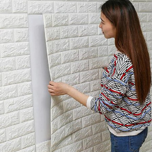 3PCS Modern Brick Wall Covering Sheets DIY Peel & Stick Panels