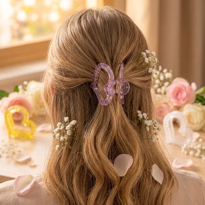 3Pcs Heart Shaped Hair Clutcher Claw Clip