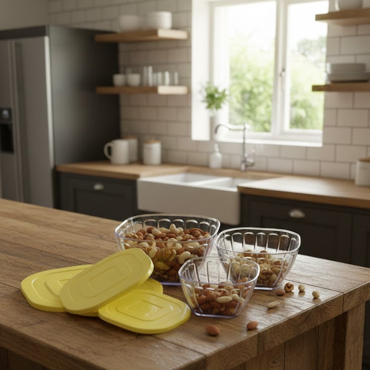 3Pcs Stackable Food Storage Set – Easy to Store, Kitchen Accessories 