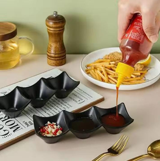 Three Grid Dipping Tray