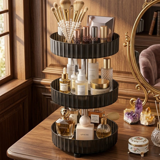 3 Tier 360 Rotating Vanity Organizer