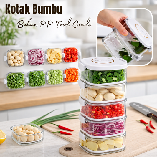 4-Tier Stackable Kitchen Storage Box – Clear Multipurpose Food Organizer