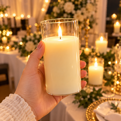 Battery Operated LED Candle Decorative Pillar Light