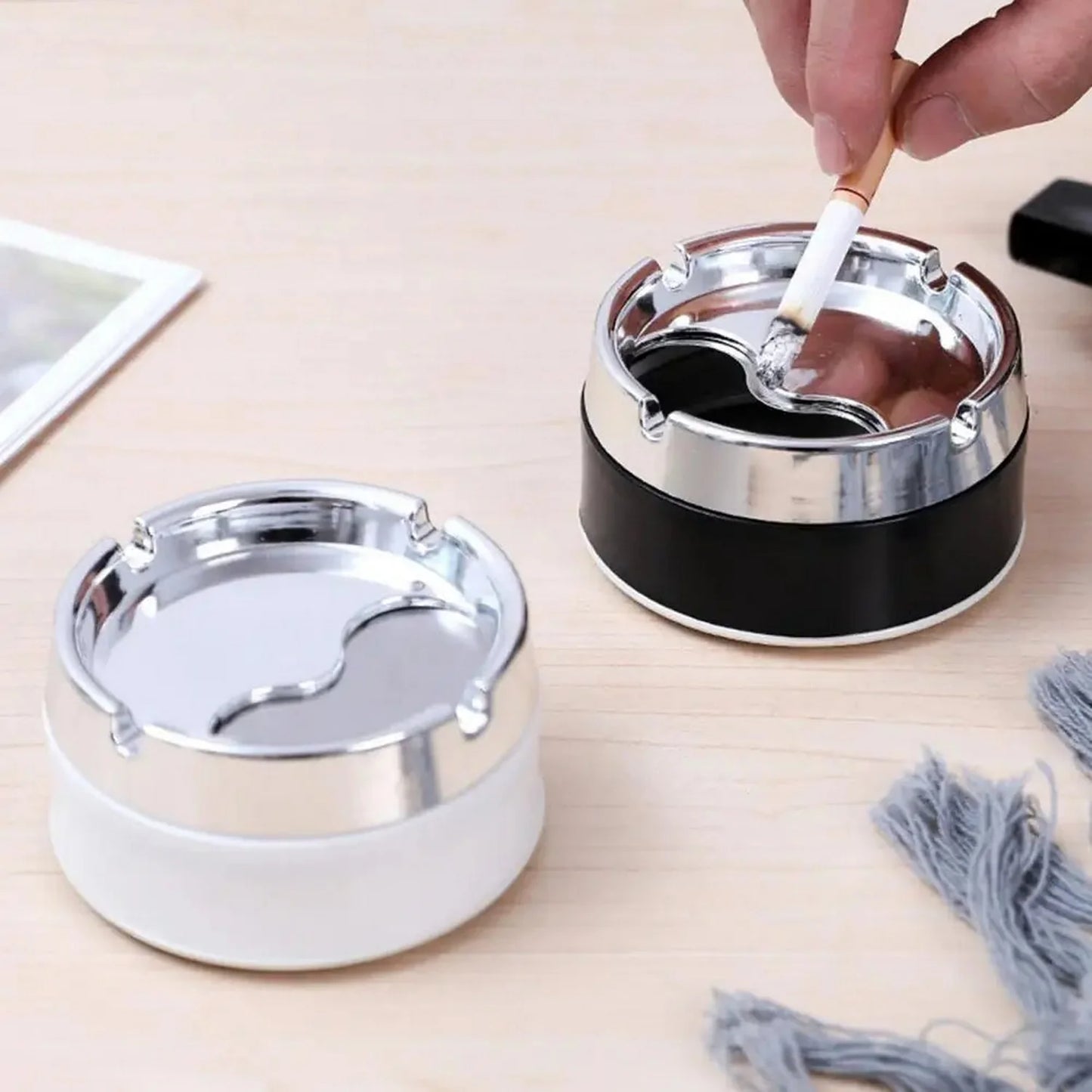 Stainless Steel Unbreakable Ashtray with Lid