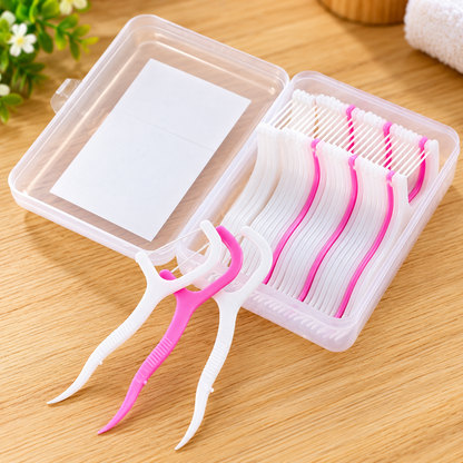 30Pcs Floss Picks With Toothpick Daily Oral Care Accessories