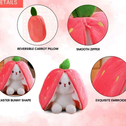 Soft Stuffed Strawberry Rabbit Plush (25Cm/10Inch)