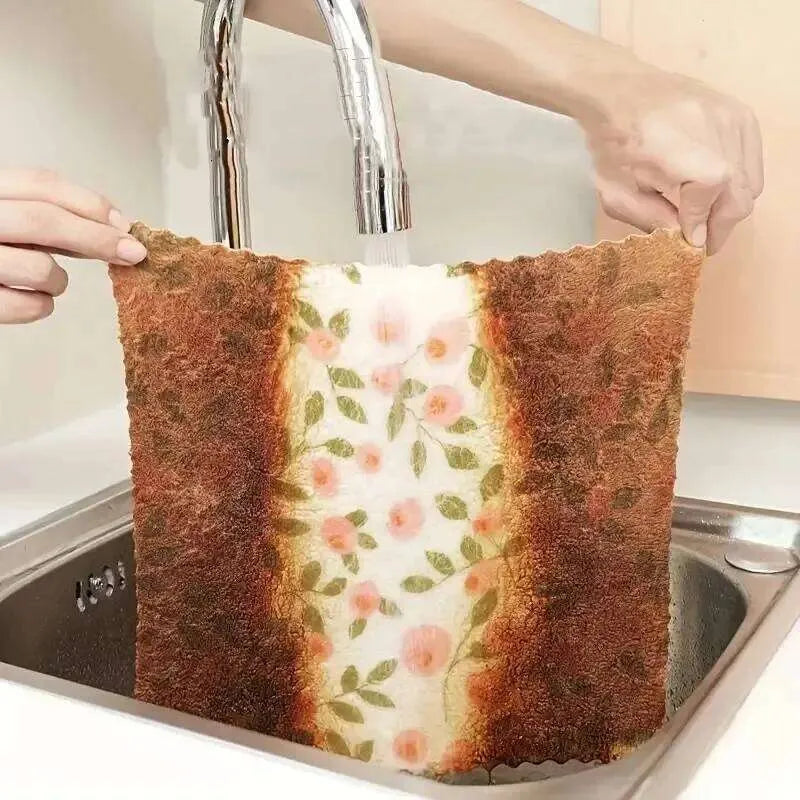 5PCS Super Absorbent Dishwashing Microfiber Towels