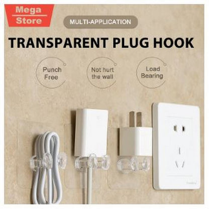 5PCS Universal Power Plug Socket Holders, Transparent Design