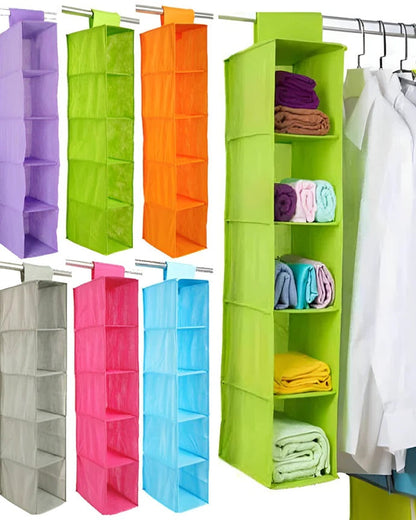 5 Shelf Hanging Closet Organizer Space Saver