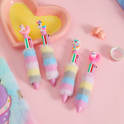 6-Color Unicorn Ballpoint Pen – Fun School & Office Stationery
