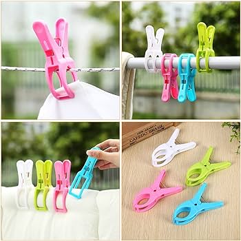 12 Pcs Large Size Strong Holding Laundry Clips