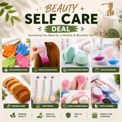 All-In-One Beauty Self Care Kit for Hair Care, Skin Care, Scalp Care & Body Care