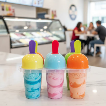 6 Slot Popsicle Mold Tray – Durable & Easy to Clean, Kitchen Accessories 