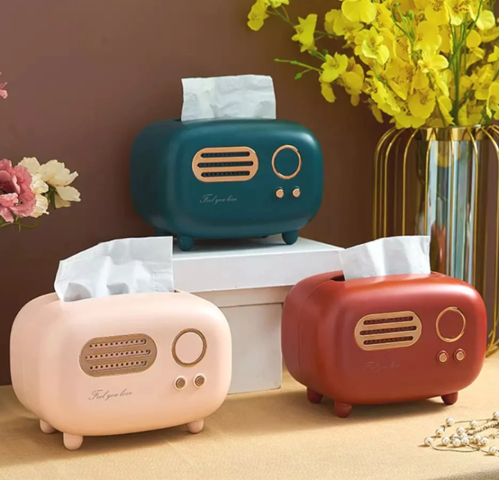 Retro Radio Decorative Tissue Box