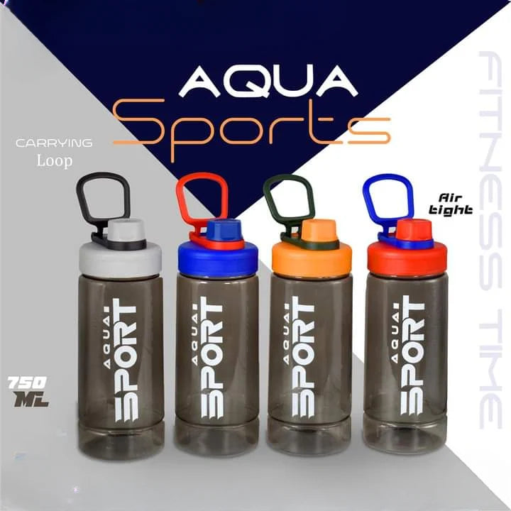 750ml Aqua Sports Water Bottle – Portable Drinking Bottle (Random Color)