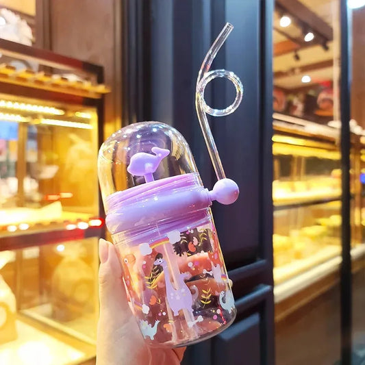 250ml Dolphin-Themed Water Bottle
