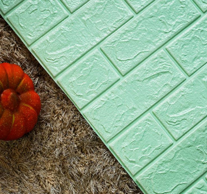 Self Adhesive Colorful 3D Brick Sheet Peel & Stick ( 70x77cm)