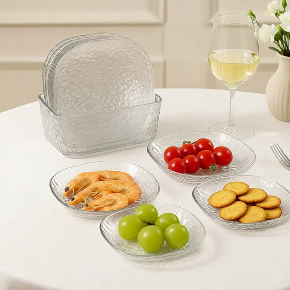 8Pcs Transparent Plates