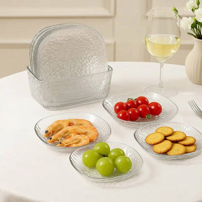 8Pcs Transparent Plates