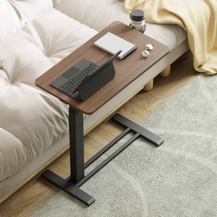 Adjustable Bedside Table – Mobile Laptop Desk With Wheels