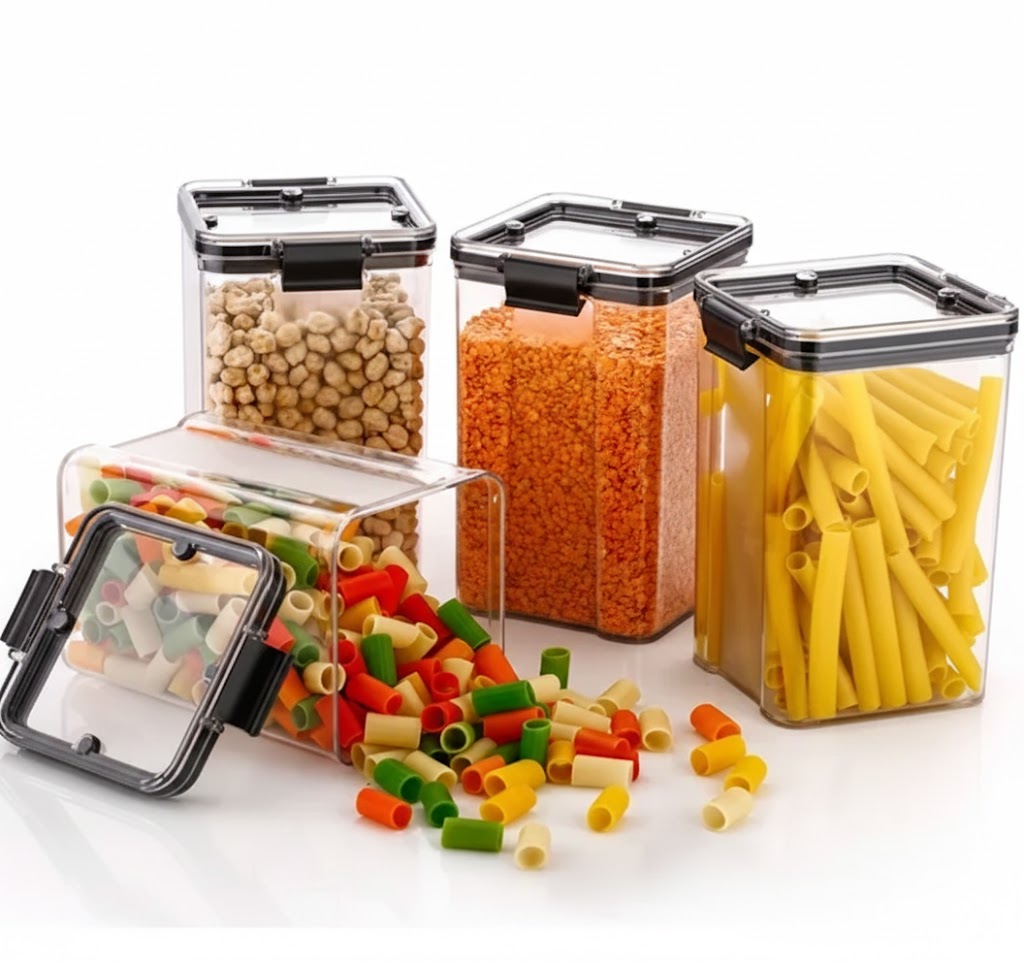 Airtight Food Containers – Secure Lid & Easy Access, Kitchen Accessories 