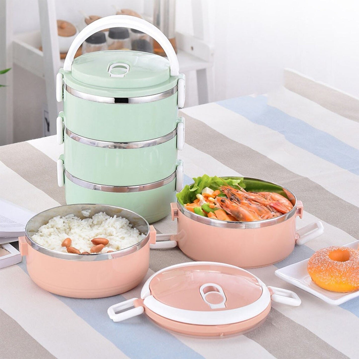Airtight Stainless Steel Meal Prep Lunch Box – Compact & Leak Resistant