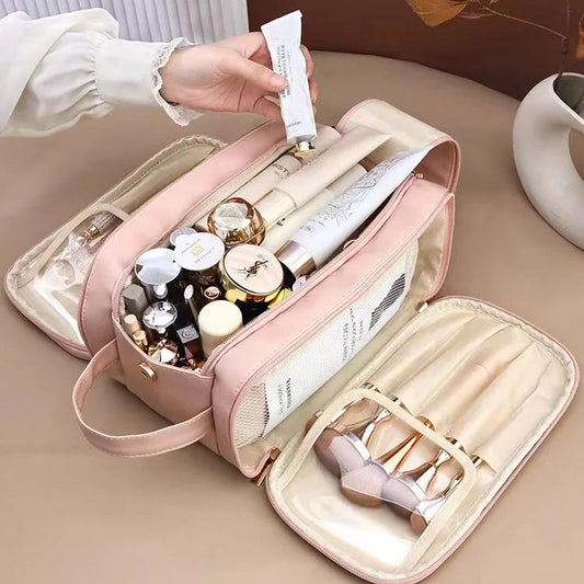 Big Capacity Leather Beauty Storage Bag