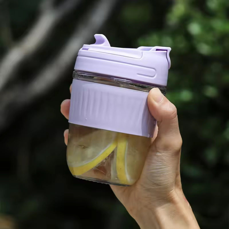 Borosilicate Glass Tumbler 350ML – Dual Drink Coffee Cup for Home & Office