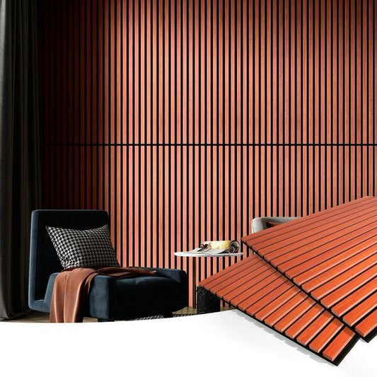 Brown Wood Pattern Decorative Wall Panel 200x60cm