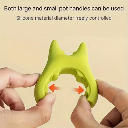 Cat-Shaped Silicone Pot Handle Grip – Kitchen Handle Holder