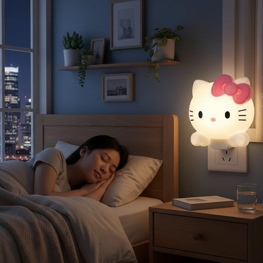 Cat LED Socket Night Light – Safe & Soothing, Home and Living 