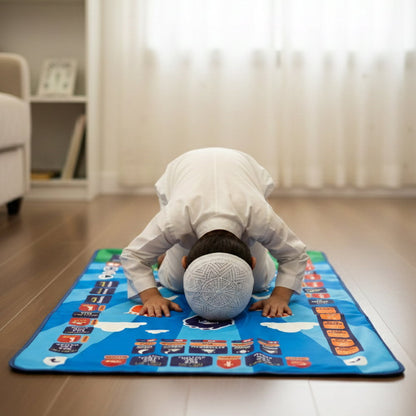 Children’s Islamic Prayer Mat – Educational Salah Learning Mat for Kids