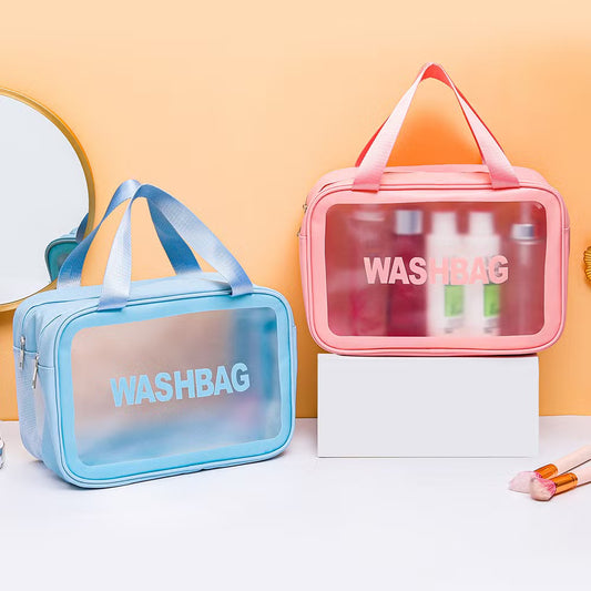 3Pcs Transparent Cosmetic Toiletry Bag Set