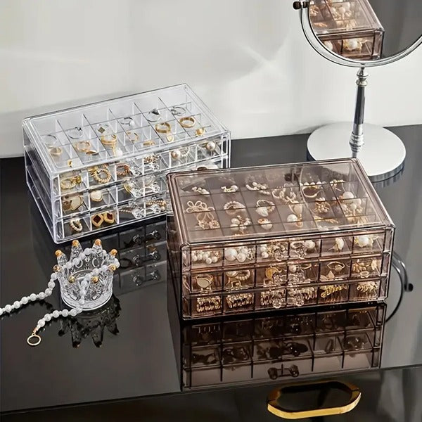 Clear Acrylic Multi-Layer Jewelry Box