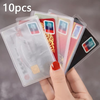Clear Plastic Card Holder Set – Pack of 10 Protective Card Sleeves