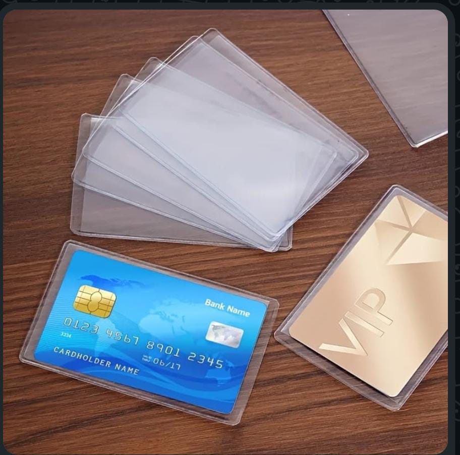 Clear Plastic Card Holder Set – Pack of 10 Protective Card Sleeves