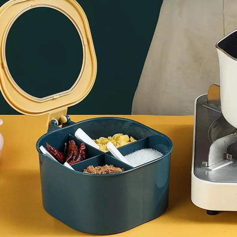 Compact 4-in-1 Masala Storage Box, Kitchen Accessories 