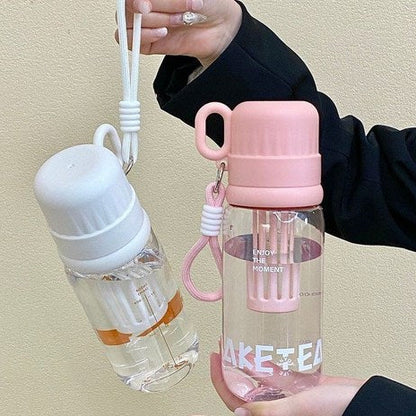 Compact Glass Bottle with Filter Lid 450ML