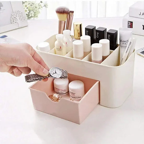 Compact Multi-Use Desktop Organizer with Drawer, Wardrobe and Organizer 