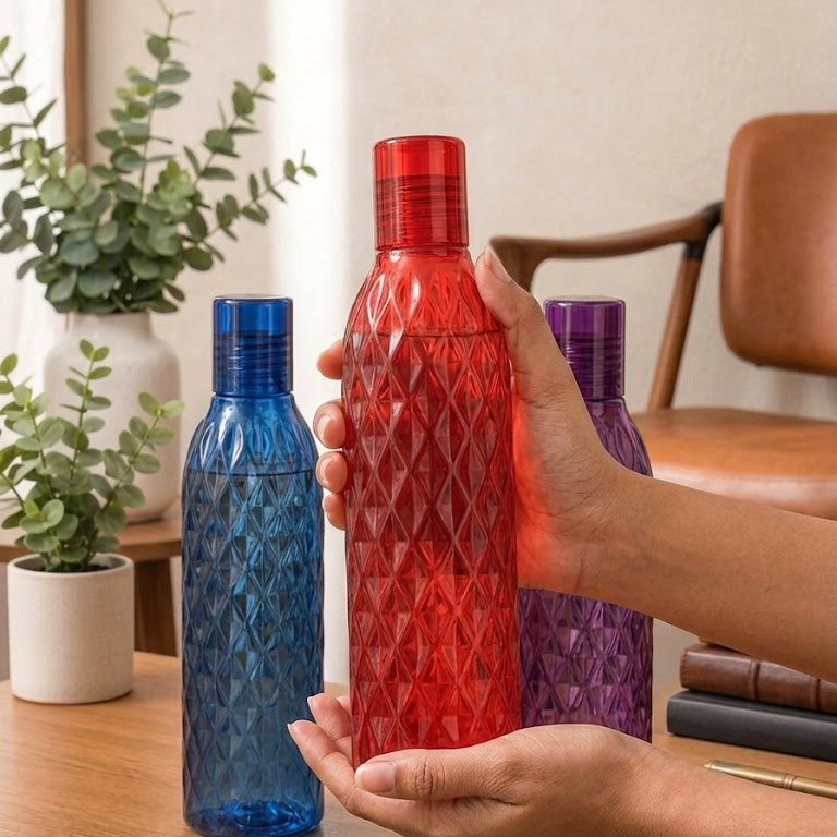 Crystal Pattern Water Bottle – Reusable BPA-Free Drinking Bottle