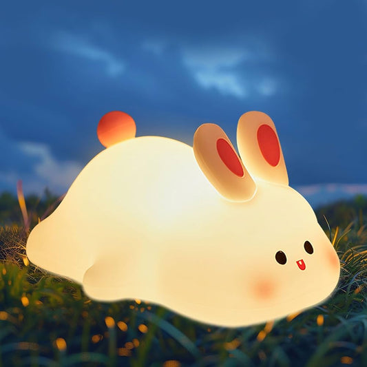 Cute Rabbit Silicone Night Lamp, Home and Living 